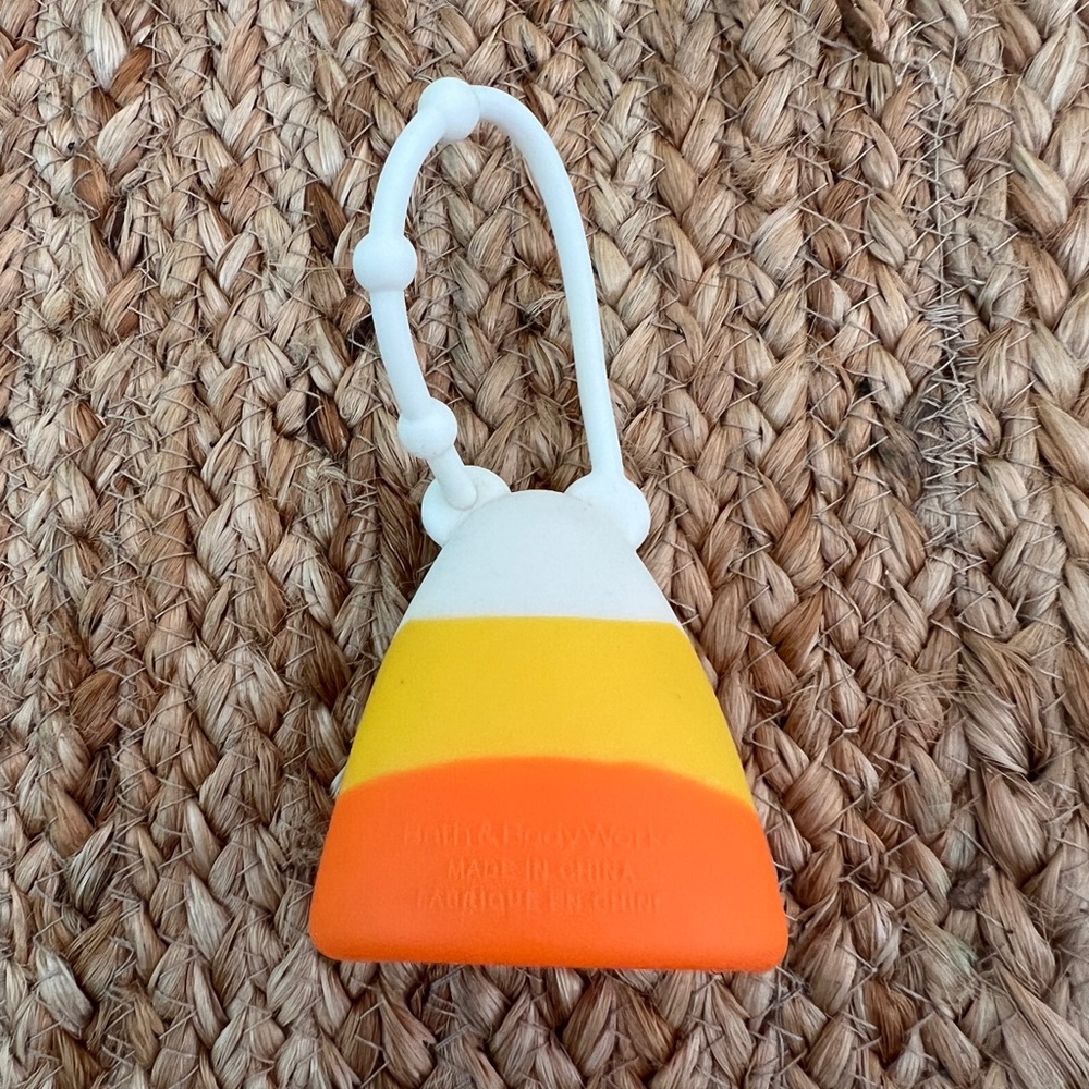 Bath and Bodywork’s Candy Corn pocketbac sanitizer holder